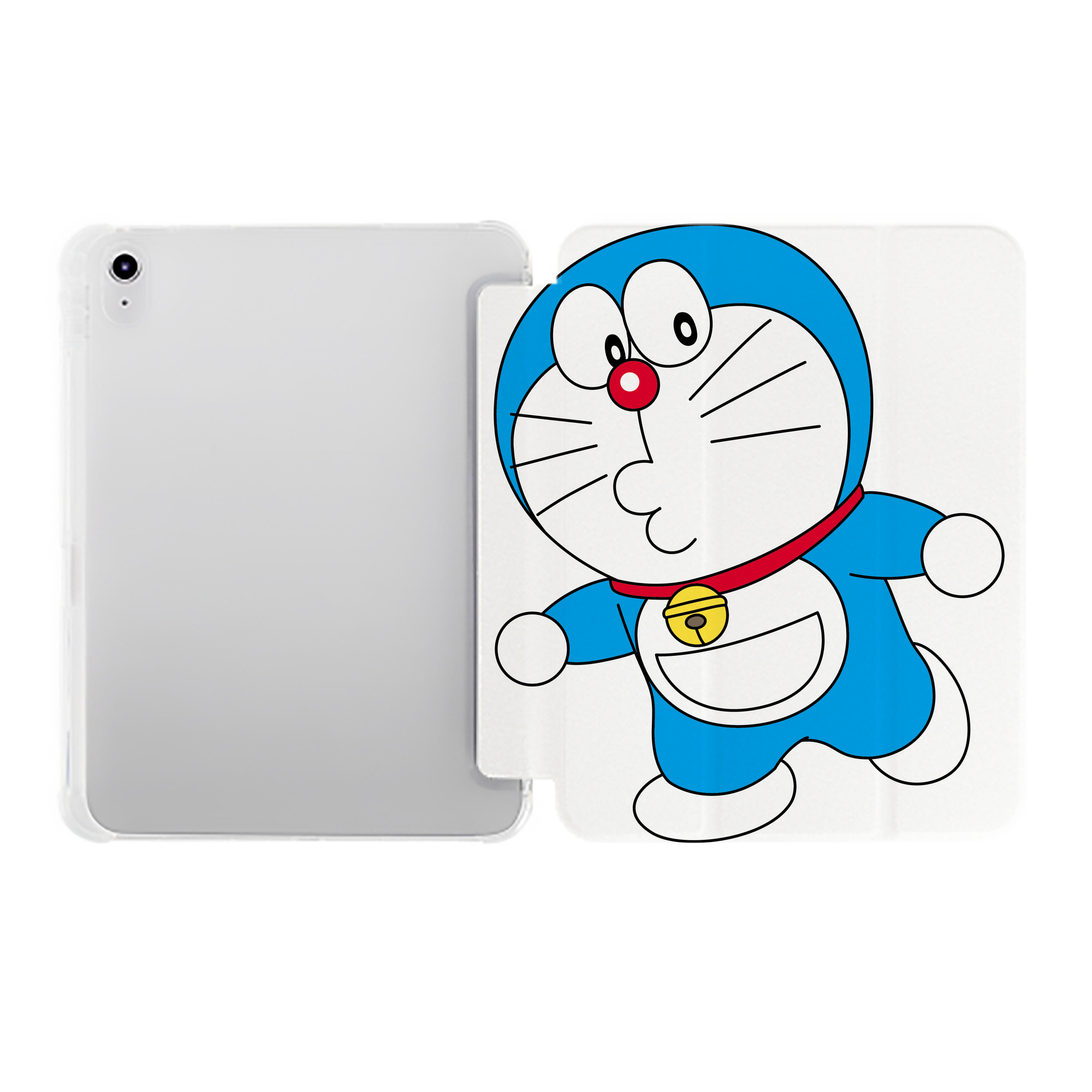 （画像用） ドラえもん Doraemon IPad ケース ペン収納付き 三つ折りスタンド PUレザー×シリコン 対応機種9.5/10.5/10.9インチ